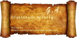 Glattstein Ariella névjegykártya